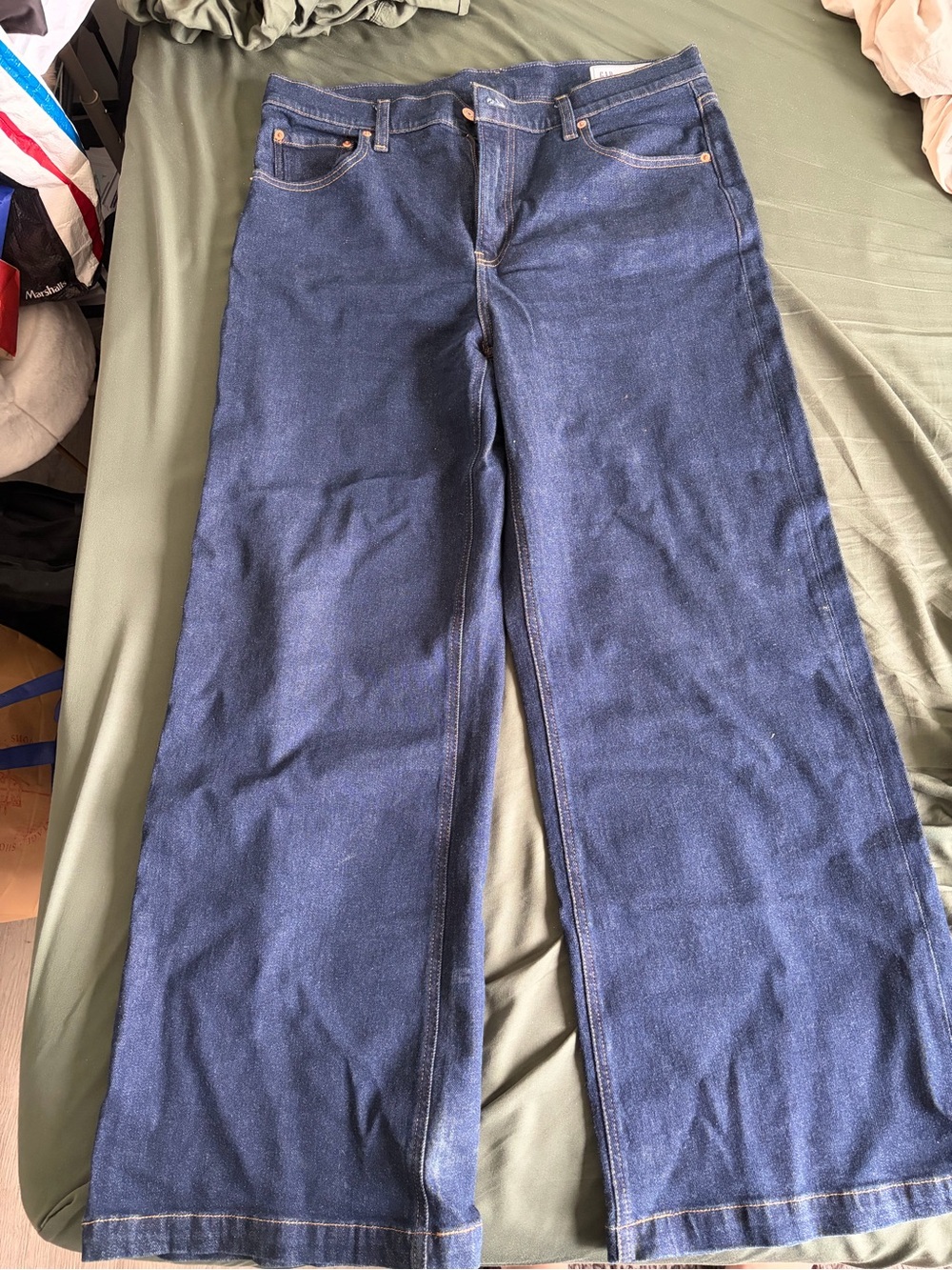 Gap wide leg dark denim jeans